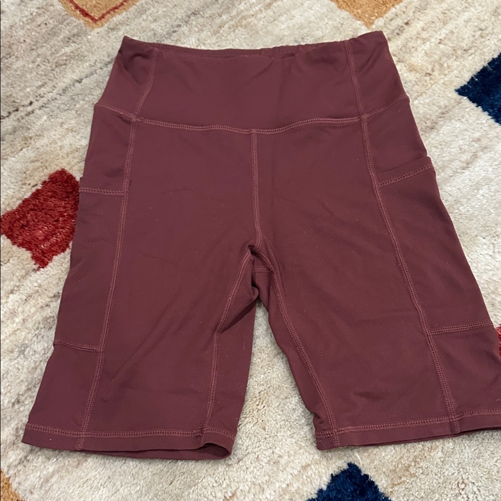 Savvi Brown/Burgundy Bike Shorts